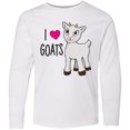 thumbnail image 3 of Inktastic I Love Goats- Cute Goat Long Sleeve Youth T-Shirt, 3 of 5