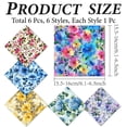 thumbnail image 2 of 6 Packs Thickened Glasses Cleaning Cloth Colorful Flowers Vines Design Microfiber Cleaning Cloth Multi-Colored Eyeglass Cleaning Cloths Soft Wipes for Reusable Eyeglass Phone Screens 6x6in DIY, 2 of 6