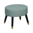 thumbnail image 3 of Allora Mid Century Ottoman Stool in Mint Green, 3 of 3
