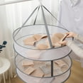 thumbnail image 5 of Mesh Folding Clothes Drying Rack, Windproof Foldable Clothes Hanging Dryer, Folded Clothes Dryer for Sweater, Socks, Towels, Underwear(2-Tier), 5 of 7