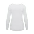thumbnail image 2 of M&M SCRUBS Women's Long Sleeve Scoop-Neck T-Shirt Under Scrub (White, XXX-Large), 2 of 5