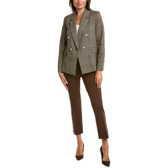 Nanette Nanette Lepore womens  2pc Jacket & Pant Set, 6, Brown