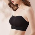 thumbnail image 2 of Women Lingerie Strapless Front Buckle Lift Bra, Wire-free Anti-slip Invisible Push Up Bandeau BraS, 2 of 3
