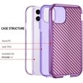 thumbnail image 2 of IBAOLEA Compatible avec Étui iPhone 11, Étui Hybride Antichoc Robuste en PC Dur et Caoutchouc Souple Trois Couches Protection contre les Chutes pour IBAOLEA iPhone 11 6.1 Pouces 2019, Marbre Vert Violet, 2 of 7