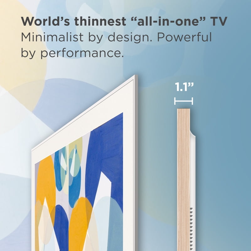TCL 65" Class NXTVISION TV QLED 4K Smart Google TV and Flush Wall Mount (NEW 2024) - Art TV, Matte Anti-Glare Screen, 120Hz - 65A300W display and camera view
