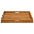 thumbnail image 3 of vidaXL Serving Tray 70x70 cm Solid Teak Wood, 3 of 5