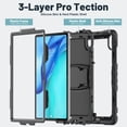 thumbnail image 3 of XYX For MatePad SE 2024 Case 11 inch AGS6-W00, 3in1 Heavy Duty Shockproof Tablet Case with Stand, Shoulder Strap, Black, 3 of 7