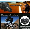 thumbnail image 2 of Bicycle Saddle Seat Comfort Padded Bike Seat Wide Big Bum Sprung Bike Soft Cushion Replacement Bicycle Saddle Universal Fit For Outdoor Bikes For Women and Men, 2 of 9