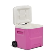 Igloo 16 QT Laguna Hard Side Ice Chest Cooler with Wheels, Pink