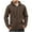 Brown, variant on WREESH Fashion Winter Jacket Men'S Solid Color Pocket Zipper Long Sleeved Sportswear Jacket Olive Green