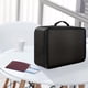 thumbnail image 3 of Caja de almacenamiento de documentos con cerradura, 3 cremalleras ignífugas, bolsa portátil para el hogar, adecuada para ordenadores portátiles, documentos y certificados (1 unidad), 3 of 3