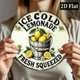 thumbnail image 4 of Vintage Style Ice Cold Lemonade Metal Sign, Aluminum Wall Decor 8*8inch - Summer Wreath Logo for Home, Restaurant, Bar, Cafe Decoration - Fresh Squeezed Lemon Theme, 1pc, 4 of 6