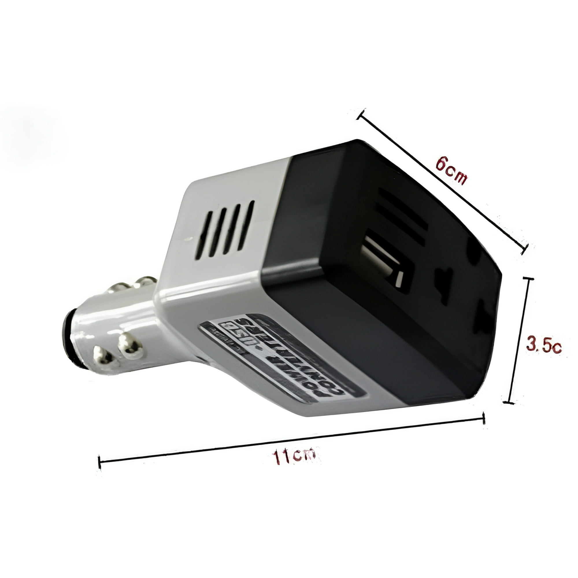 Convertidor de potencia para coche, inversor de 12 V/24 V a 220 V, adaptador, cargador, toma de encendedor de cigarrillos para coche + convertidor USB