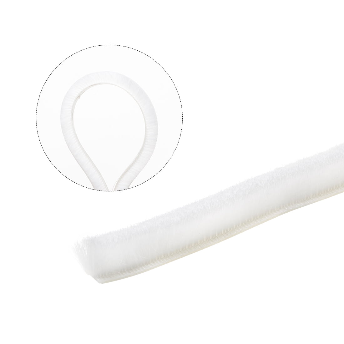 Uxcell Brush Weather Stripping Adhesive Felt Door Seal Strip 394Inch L x0.35Inch W White