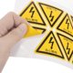 thumbnail image 3 of Warning Electric Shock Sign for Indoor and Outdoor Use Yellow Pvc Adhesive 10Pcs, 3 of 5