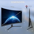 thumbnail image 2 of Monitor Curvo CRUA 27 Pulgadas Full HD 99% sRGB sin Marco para Oficina y Juegos, 2 of 7