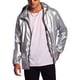 thumbnail image 1 of Chaquetas Holográficas INSPIRE CHIC para Hombre, Sudadera Metálica de Manga Larga, Plateada M, 1 of 1