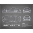 thumbnail image 2 of Rogan, Mark 32x25 White Modern Wood Framed Museum Art Print Titled - Corvette C3-Grey, 2 of 4