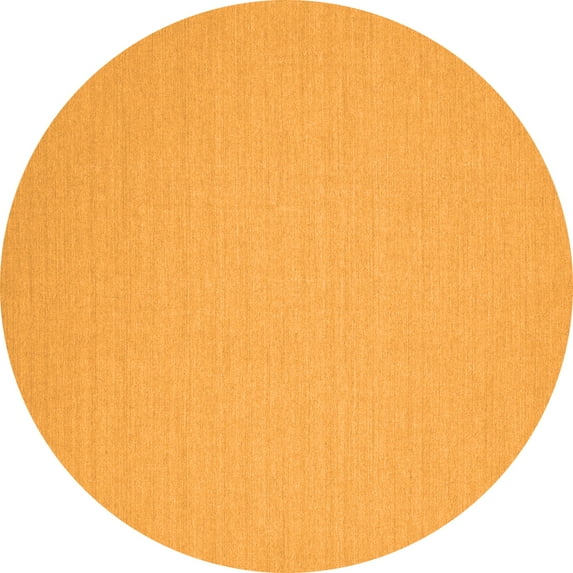Ahgly Company Indoor Round Solid Orange Modern Area Rugs, 7' Round