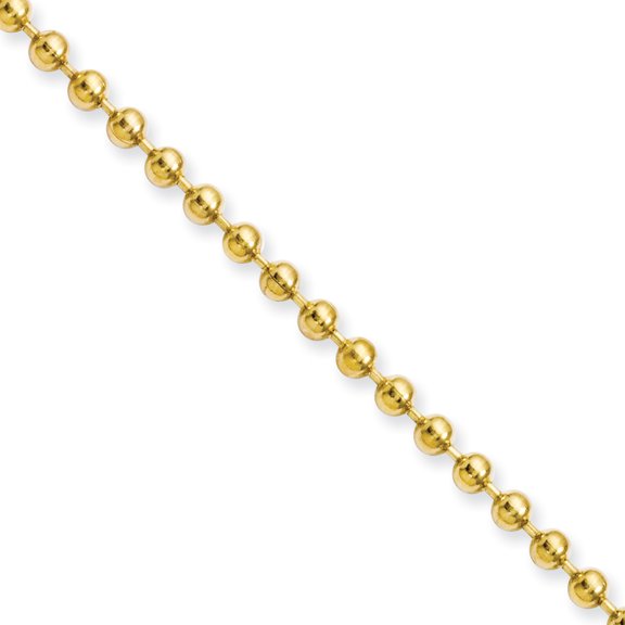 Chisel Stainless Steel Ip Gold-plated 3.0mm 24in Ball Chain Necklace