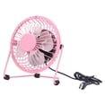 thumbnail image 3 of Mini ventilador USB portátil, hoja de aluminio silenciosa, escritorio de oficina en casa, escritorio, ventiladores de artesanía de hierro, color rosa, 3 of 12