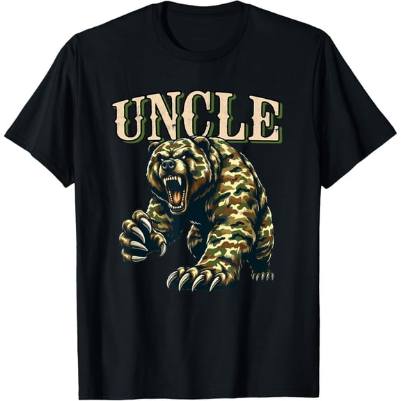 Velto Uncle Father's Day Bear Costume Camo Matching Family Lover T-Shirt All Size S-5XL