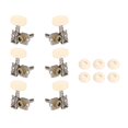 thumbnail image 2 of Kokiya 6 Pieces Tuning Keys Pegs Sturdy Guitar Tuner for Acoustic Guitars Accessory White Double Hole, 2 of 9