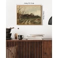 thumbnail image 5 of Drsoum Vintage Village Landscape Wall Art 11x14in Natural Framed Rustic Retro Countryside Scenery Prints Farmhouse Classic Decorations for Living Room Home Office, 5 of 6