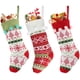 thumbnail image 3 of Medias navideñas de punto de 3 piezas con medias navideñas clásicas de punto de gran tamaño hinchadas medias campestres de suéter, adecuadas para la decoración del árbol de Navidad de vacaciones, 3 of 8