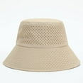 thumbnail image 2 of CoCopeaunts Large Bucket Hat with Windproof Rope Shade Men Fisherman Hat Solid Women Basin Hat Breathable Summer Mesh 2 Sizes, 2 of 8