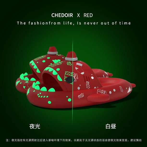 Zapatillas de tiburón de suela gruesa de 4cm para mujer, chanclas de pez linterna para interior y exterior, zapatos antideslizantes para el hogar, verano 2023 qym unisex