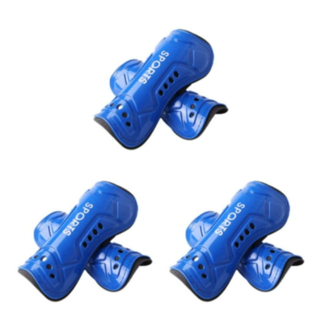 relayinert Protection de Mollet Réglable EVA pour la Formation de Football Légère Protection pour Adulte Genou Soutien Enfant Bleu 3Set