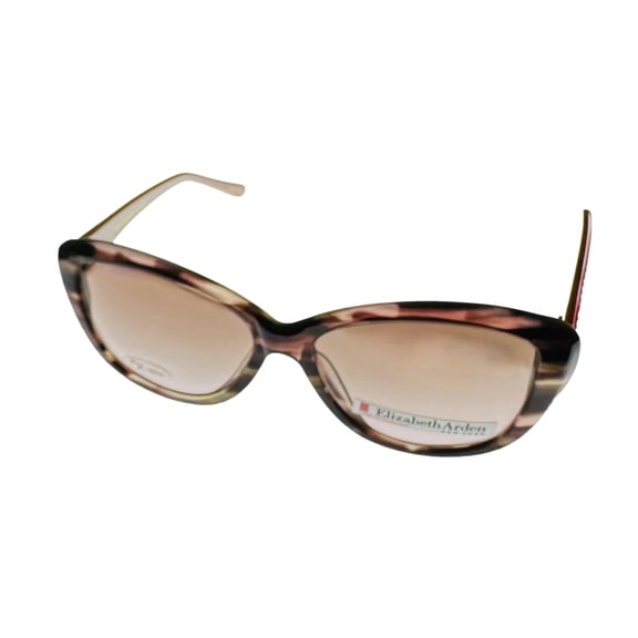 Elizabeth Arden Womens Rx-able Sunglass Cateye Marble Pink Gradient Lens 5218