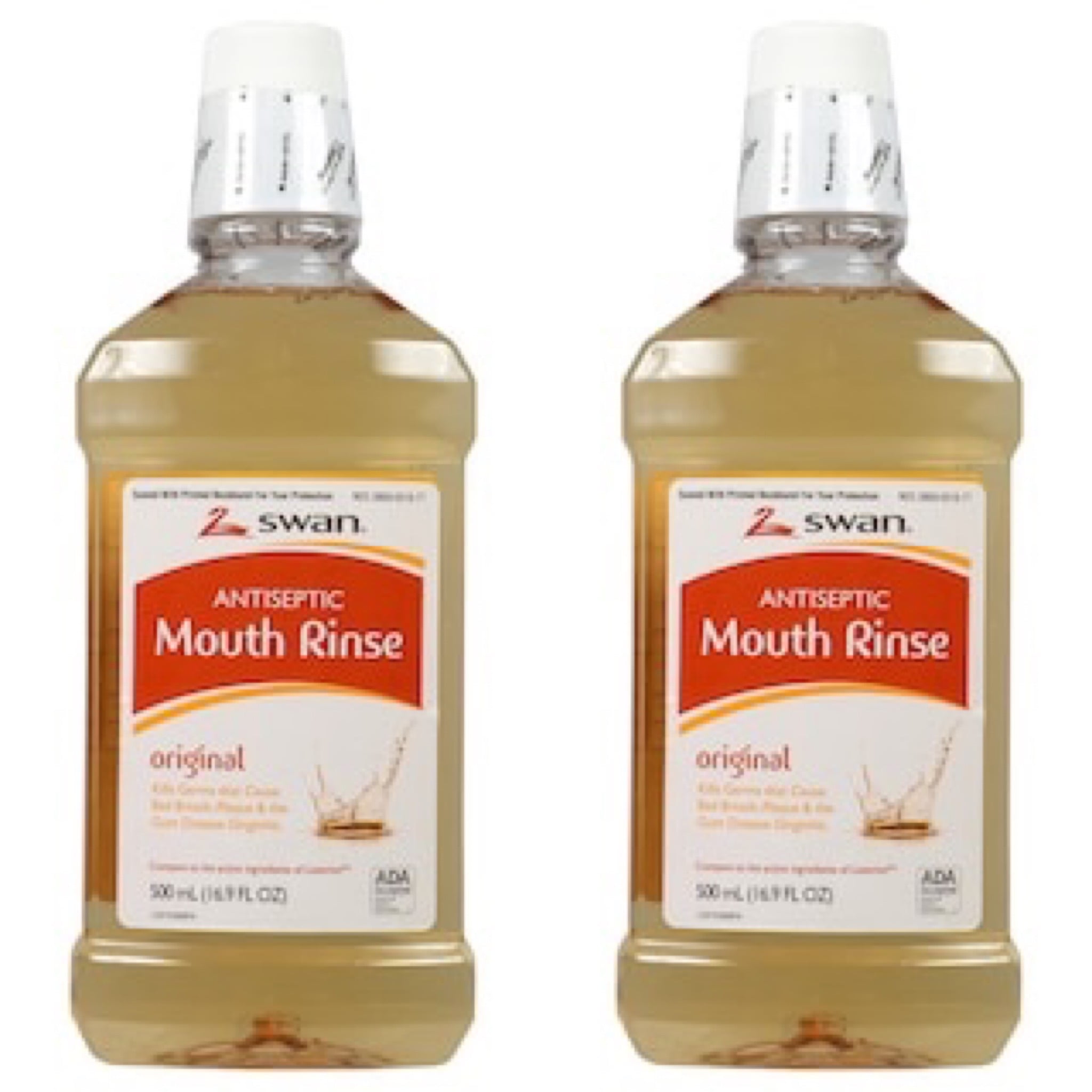 2 Swan Original Mouth Rinse Antiseptic Wash With Eucalyptol, Thymol,16.