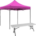 thumbnail image 1 of Kit Toldo Carpa 3x3 + Mesa Plegable 1.80m Jardin Exterior, 1 of 5