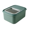 thumbnail image 2 of Ovzne Rice Bucket Flour Storage Jar – 16×34.5×27.5Cm/6.3×13.5×10.8Inch Green Plastic Container, Damp-Proof, Insect-Proof Sealed Household Storage Box For Rice, 2 of 6