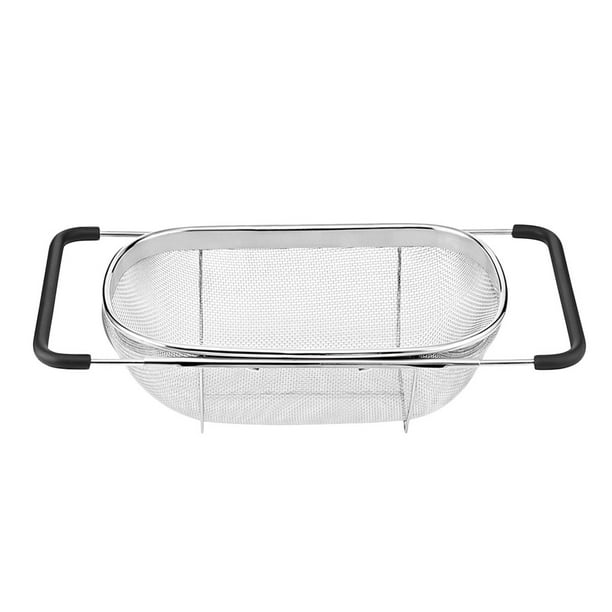 Escurridor Retráctil Bewildely de Acero Inoxidable con Mango de Goma 24*34*11cm