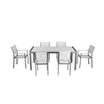 thumbnail image 5 of Pemberly Row 13-piece Modern Aluminum Patio Dining Set in White, 5 of 11