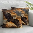 thumbnail image 3 of Orinice Bald Eagle Clouds Sunset Graphic Decorative Throw Pillow Cover 1PC 20x20in, 3 of 5