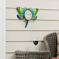 thumbnail image 2 of Evergreen Metal and Glass Shaped Wall Clock, Dragonfly- 12.75 x 16.5 Inches Fade and Weather Resistant Outdoor Decor for Homes, Yards and Gardens, 2 of 3
