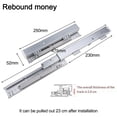 thumbnail image 3 of Drawer Slides Close Furniture Sliding Track Floor Mounting Guides Drawer Display Cabinet Damping Buffering Rebound Slide, 3 of 7
