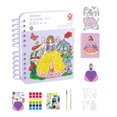 thumbnail image 2 of Libro de pintura de acuarela, libro de pegatinas de actividad preescolar, creatividad, vestido, pegatina de muñeca de princesa para mayores de 3 años Estilo D Macarena libro de pegatinas, 2 of 8