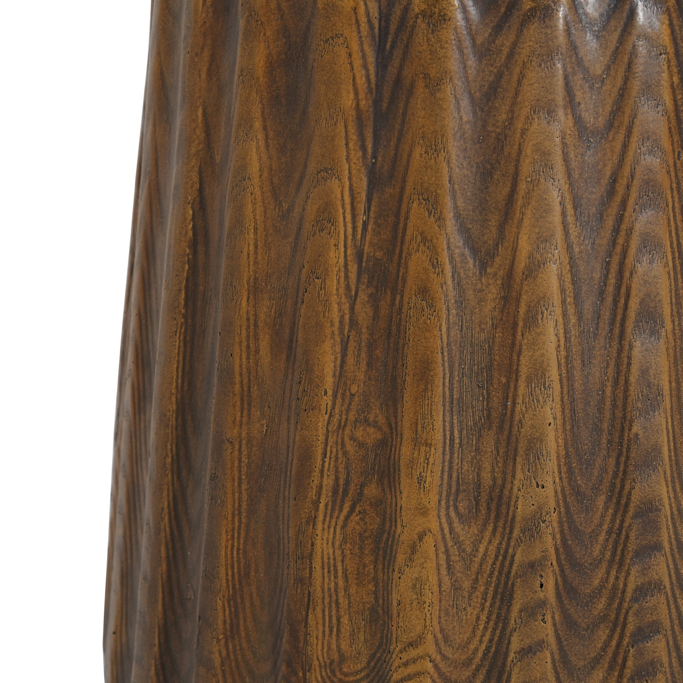 Christopher Knight Home 16.6"H Tree Stump Side Table, Indoor Outdoor Accent Table, Wood Grain Brown