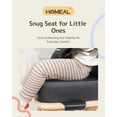 thumbnail image 2 of HOMEAL - Asiento elevador para silla de cocina, transpirable para mesa de comedor con respaldo y correas ajustables, asiento elevador port&aacute;til de viaje para ni&ntilde;os, gris oscuro, 2 of 8