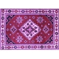 thumbnail image 1 of Ahgly Company Indoor Rectangle Geometric Purple Traditional Area Rugs, 5' x 8', 1 of 4