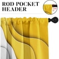 thumbnail image 5 of 36 Kitchen Curtains Abstract Black White and Yellow Window Curtains and Valances Set of 3 Modern Art Background Short Tier Curtain Vintage Small Kitchen Decor, 5 of 5