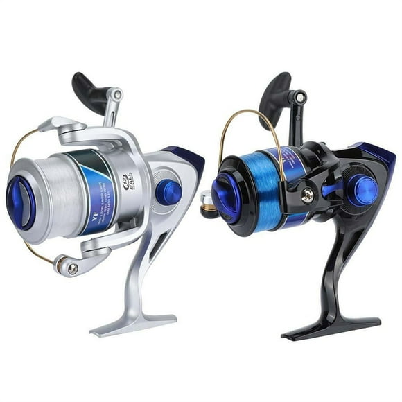 Moulinet de Pêche Spinning YF1000-10000 avec Ligne de Pêche 5.5:1 5.2:1 4.1:1 12BB Roue de Pêche Légère, Cadre Squelettique en Aluminium Rigide