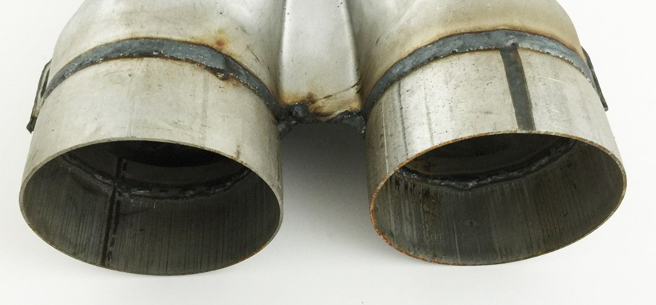 Exhaust Stamped X Pipe 2.25 Diameter Dual Inlet to 2.25 Diameter Dual Outlets Stainless Steel WSXP225-225SS Wesdon Exhaust Stamped X Pipe