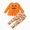 H226-Orange, variant on TOWED22 Infant Baby Girl Fall Clothes Toddler Winter Outfits Ruffle Sleeve Sweatshirts Plaid Bell Bottom Pants Headband Set,Orange,3-4 Y