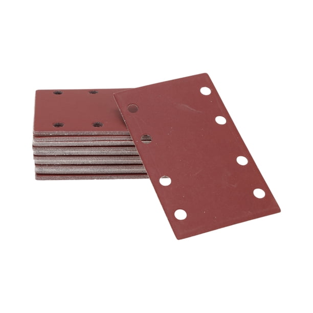 50 Pcs Papel de Lija Rectangular 8 Agujeros 600 Grano Hojas de Lijado para Reacondicionamiento Automotriz y Trabajos en Madera